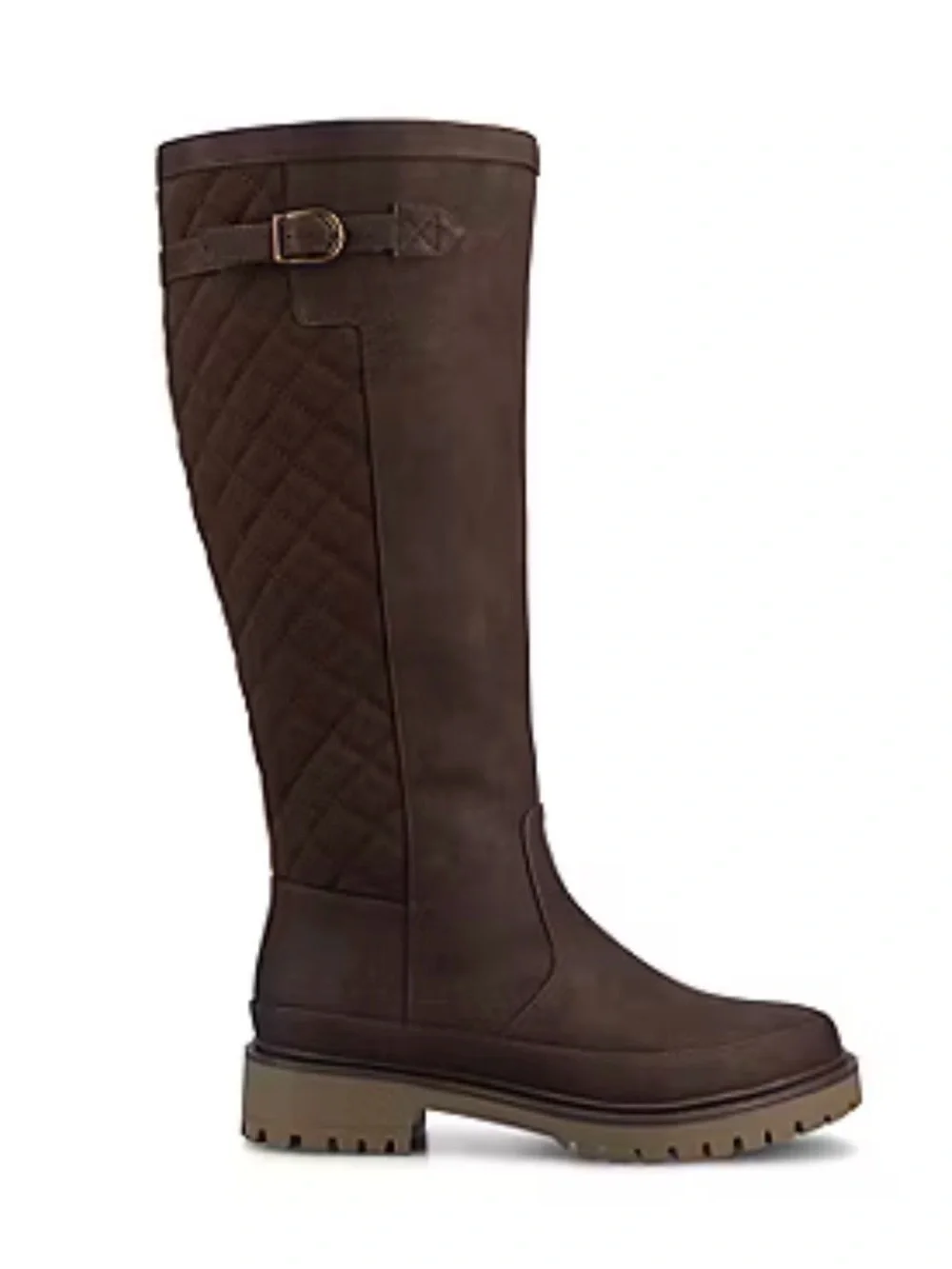 Zemmie Journee Collection Women's Tall Quilted Shaft Brown Riding Boots Size 6.5